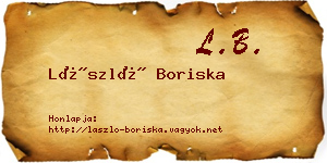 László Boriska névjegykártya